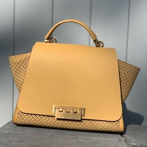 Zac Posen jumbo Eartha perforated top handle purse